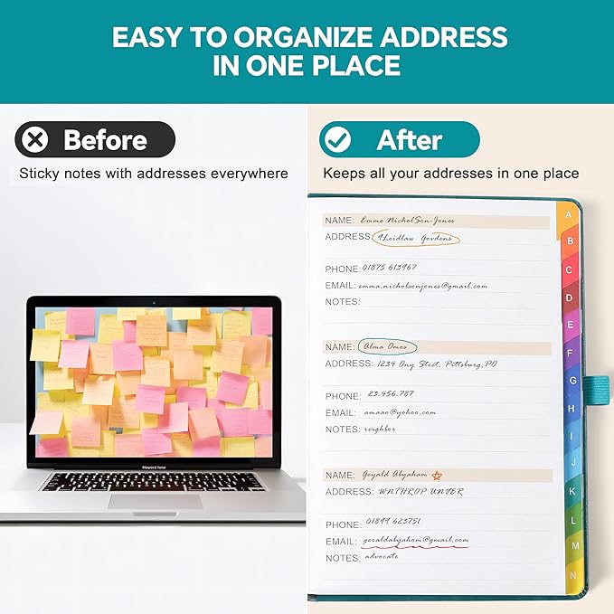 ZXHQ Address Book with Colorful Alphabetical Tabs - Image 5