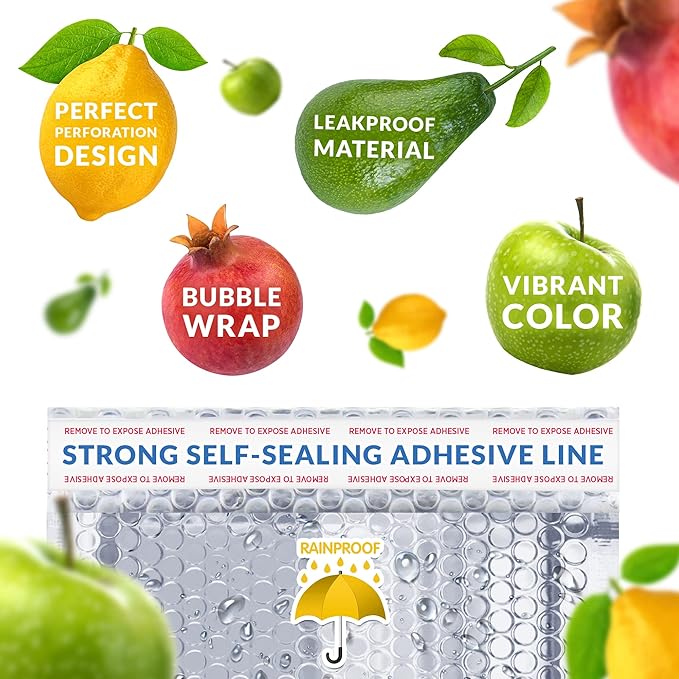 Amiff Silver Thermal Bubble Mailer, 13.75 x 10.5 Inches. 50 Pack Metallic - Image 4