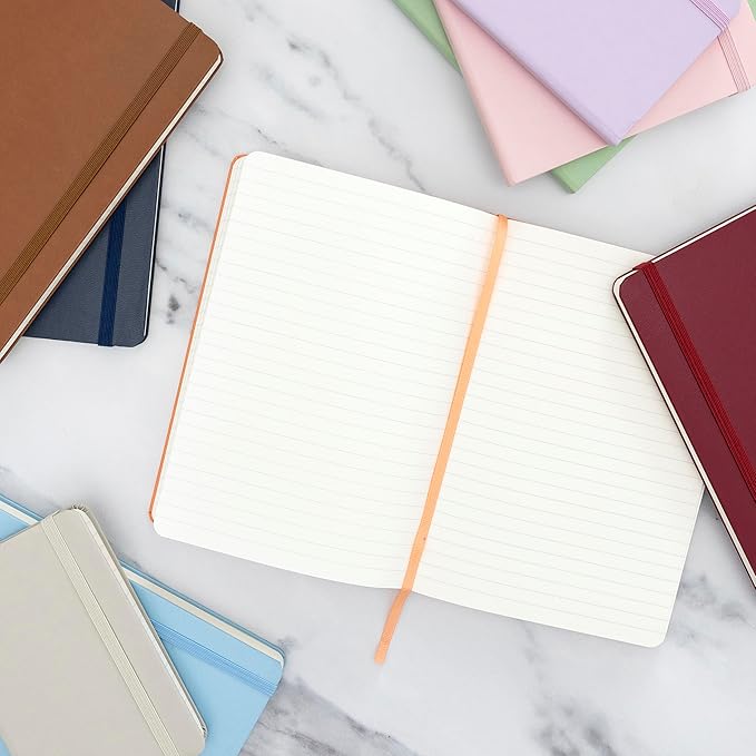 PAPERAGE Lined Journal Notebook, 10 Pack, 160 Pages, Medium 5.6 in x 8 in - Image 6