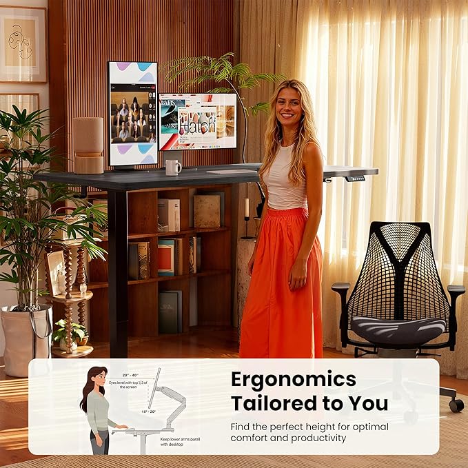 ErGear Small Height Adjustable Electric Standing Desk, 40 x 24 Inches Sit Stand - Image 7