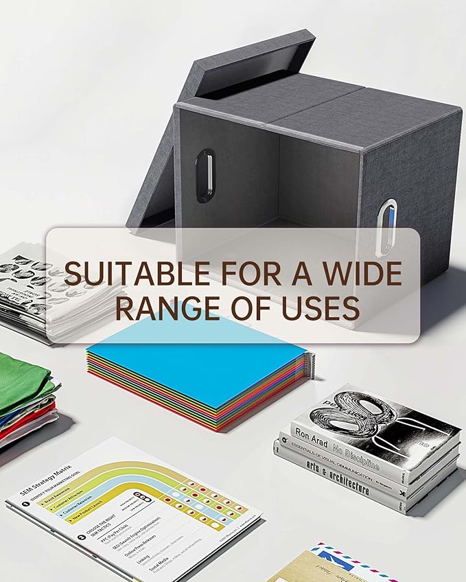 2 Pack File Storage Organizer, Filing Box, Portable File Box - Image 5