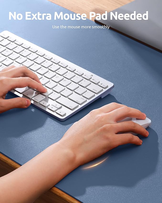 YSAGi Leather Desk Protector, Office Mat, Large Mouse Mat, Non-Slip PU Leather - Image 3