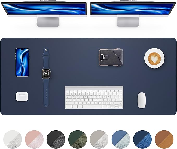 Leather Desk Protector, Large Mouse Pad, Non-Slip Blotter, Waterproof Writing by AFIING
