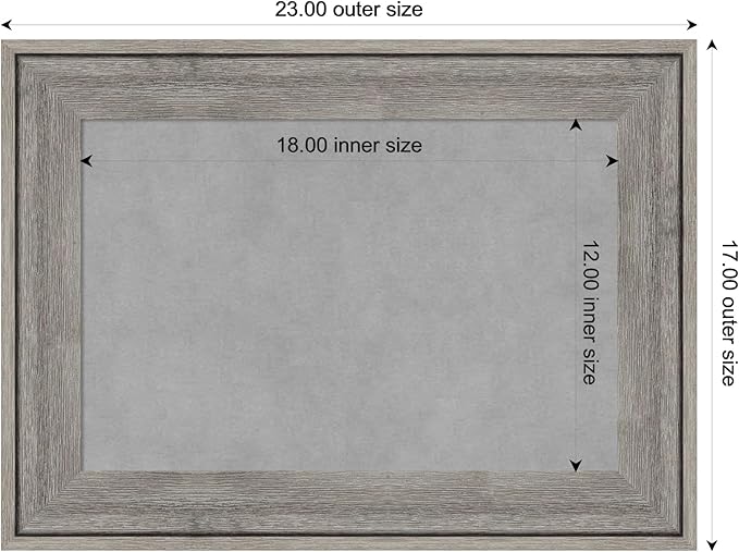 Amanti Art Grey Framed Magnetic Board 17x23 Small Vision Board - Image 4