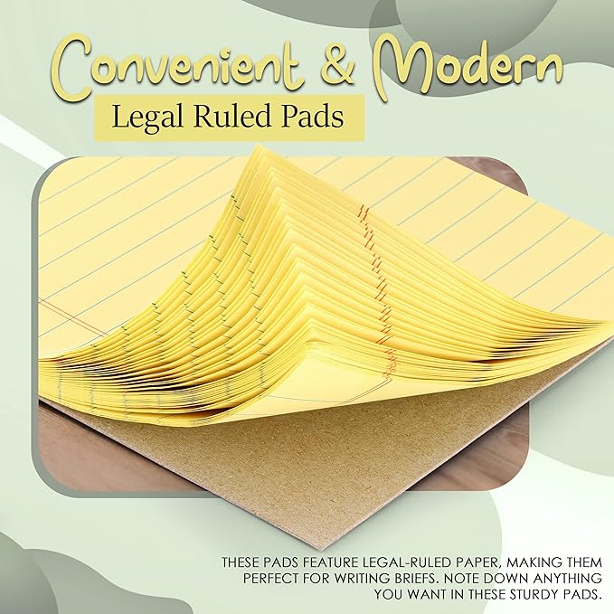 Emraw Jr. Legal pad, legal/wide Ruled Writing Pad. Perforated Edge. 5" X 8" - Image 6