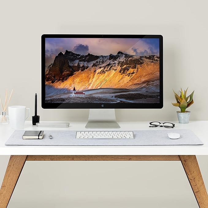 Wolvende Premium Felt Desk Mat | Large 15.75" x 36" | Multifunctional Desk Pad - Image 2