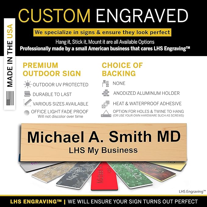 Custom Name Plate with Choice of Mounting - Image 2