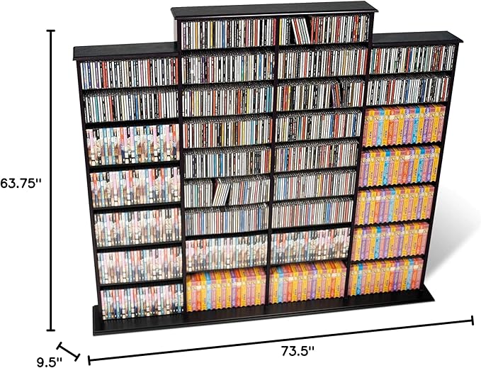 Prepac 4 Column Tall Cabinet Media, Quad Width Wall Storage - Image 8