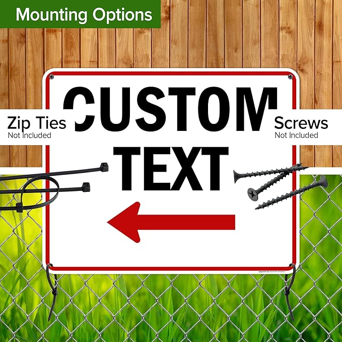 Custom Arrow, Custom Directional Sign, Left Arrow, 24x30 Inches, 55 mil thick - Image 5