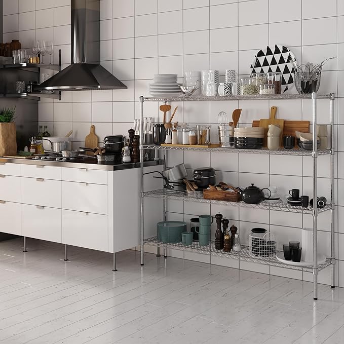 Regal Altair 14" Deep x 60" Wide x 54" Height Wire Shelving Kit | 4-Tier | NSF - Image 2