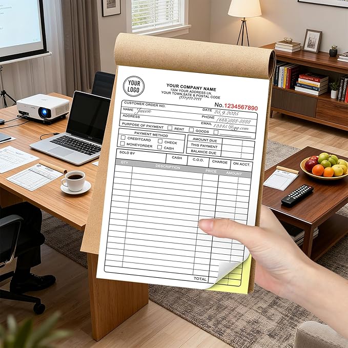 Custom 5.5" x 8.5" Invoice Book - Image 6