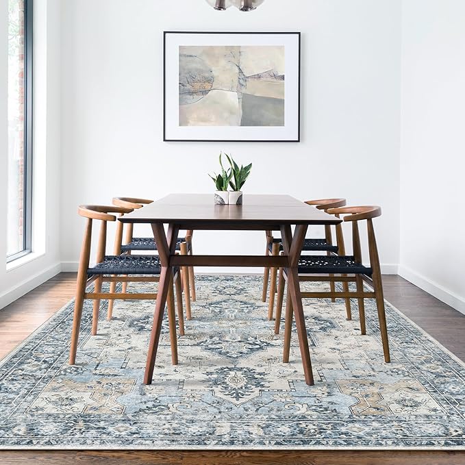 GENIMO 5x7 Area Rugs for Living Room, Machine Washable Rug, Non Slip Vintage - Image 3