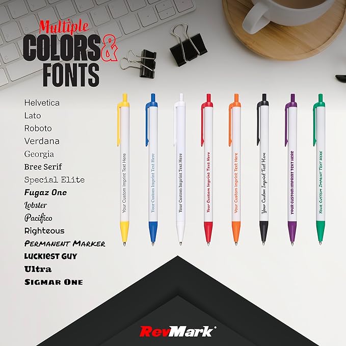 RevMark Personalized Ballpoint Pen, Custom Printed Name, Business or Event - Image 2