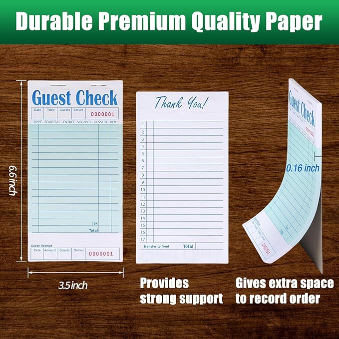 Guest Check Books 18 Pack, Guest Checks - Image 3