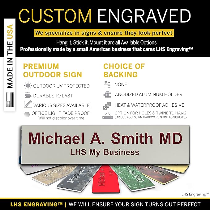 Personalized Name Plate with Choice of Mounting - Image 2