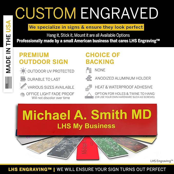 Custom Name Plate with Choice of Mounting - Image 2
