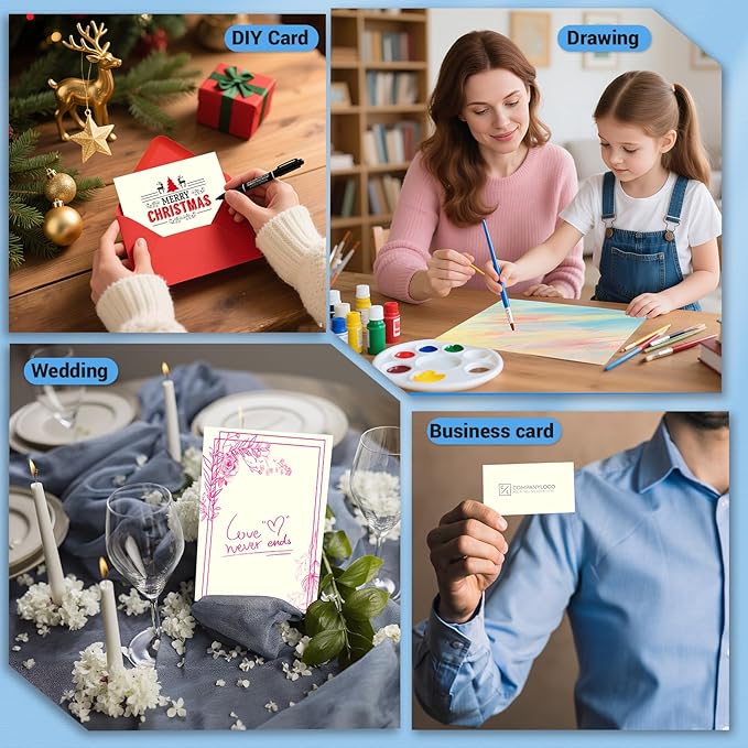Cardstock 8.5 x 11, Thick Printer Paper, Card Stock Paper 200 gsm, 80 Sheets - Image 7