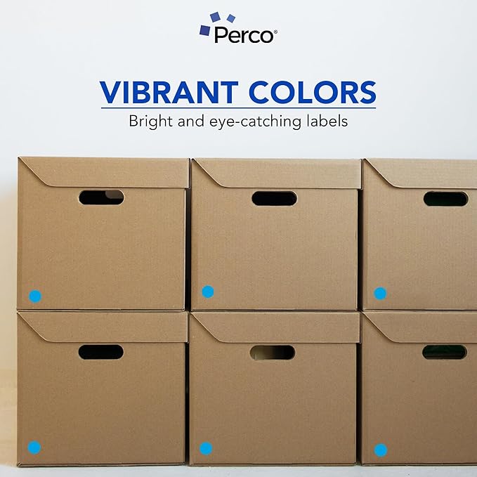Perco Light Blue 1-Inch Round Circle Dot Sticker Labels - Image 6