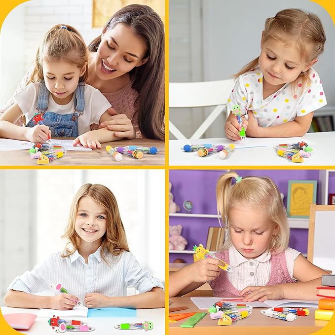 LiYiQ 25 Pcs Multicolor Pen in One Fun 4-in-1 Cute Pens Bulk Kawaii Cool - Image 5
