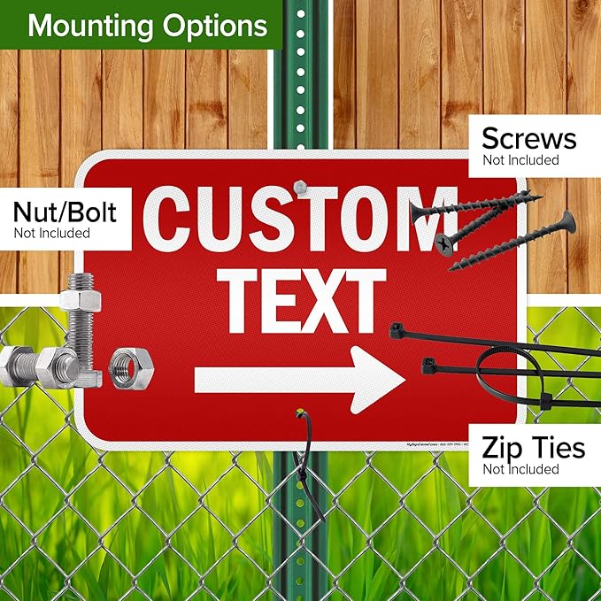 Custom Arrow, Custom Directional Sign, Right Arrow, 12x18 Inches, 3M EGP - Image 5