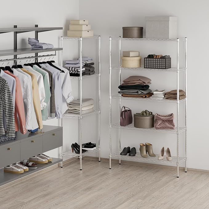 Regal Altair 14" Deep x 42" Wide x 74" Height Wire Shelving Kit | 5-Tier | NSF - Image 7