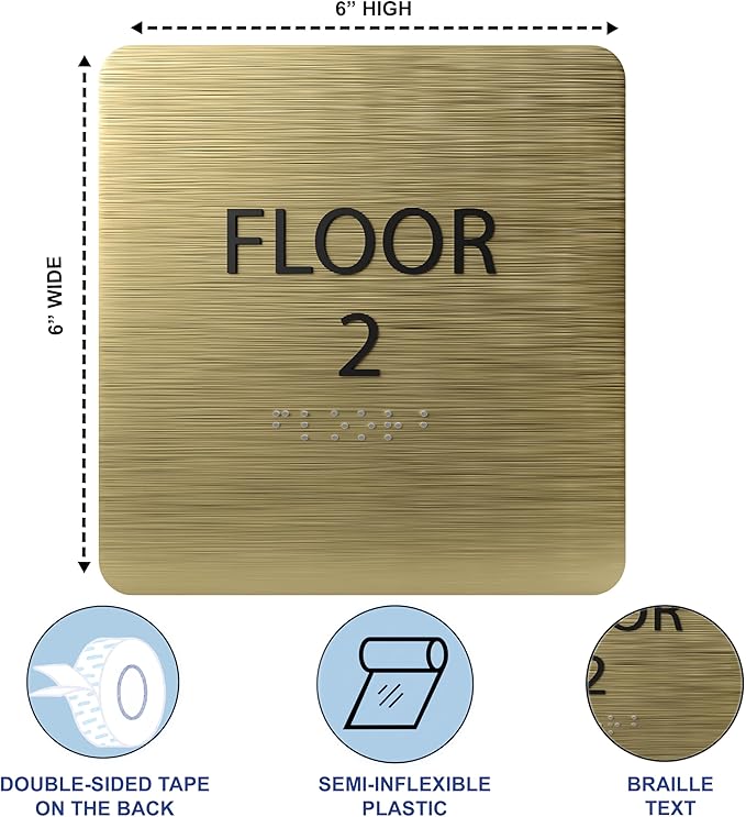 Light Green ADA Floor 2 Sign - Image 3