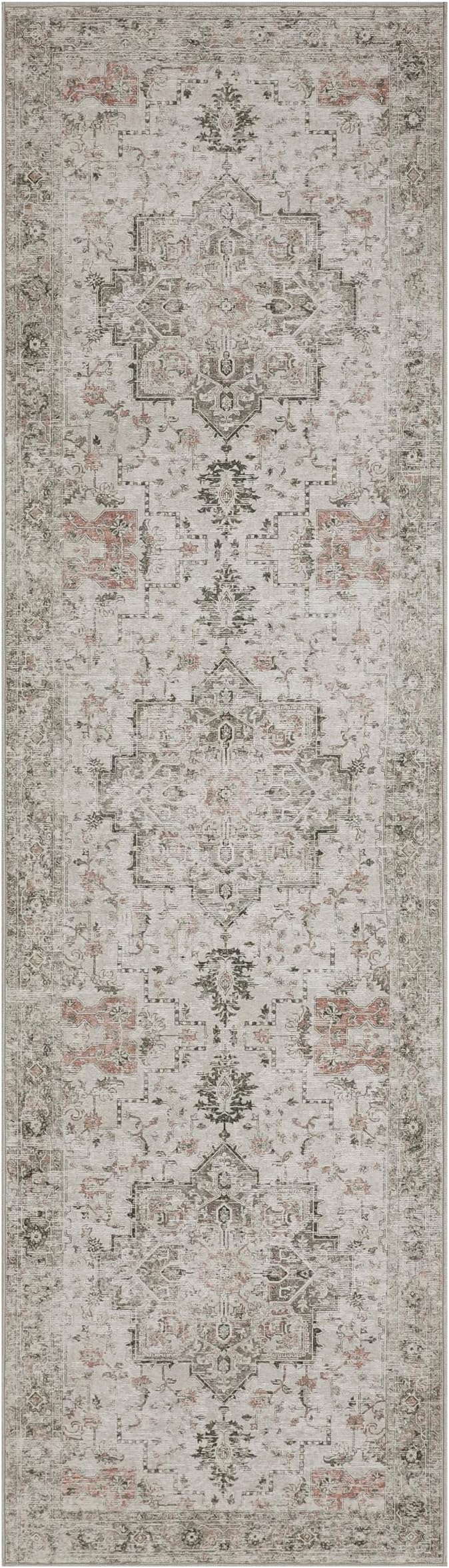 GENIMO Runner Rug 2'6"x4 Machine Washable Non Slip Vintage Hallway Runner Rug - Image 8