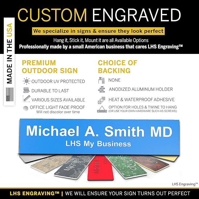 Custom Name Plate with Choice of Mounting - Image 2