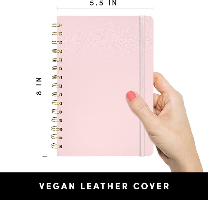 PAPERAGE Graph Paper Spiral Notebook & Journal, 160 Pages, Medium 5.5 inches x - Image 2