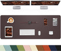 Large Leather Desk Pad Protector, Office Desk Mat, Mouse Pad, Non-Slip PU by cebowa