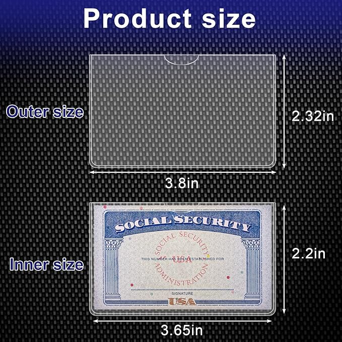 10 Pack Social Security Card Protector Medicare New Credit Card Holder - Image 3
