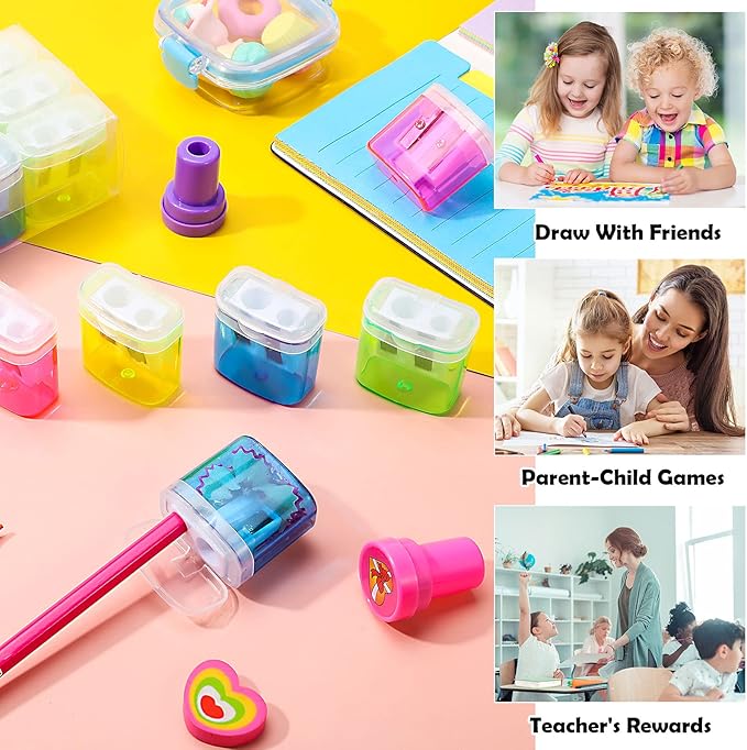 Teling 660 Pcs Manual Pencil Sharpeners Bulk Handheld Dual Holes Pencil - Image 6