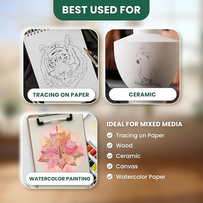 MyArtscape Graphite Transfer Paper Roll, Graphite Paper, Precise Carbon Paper - Image 5