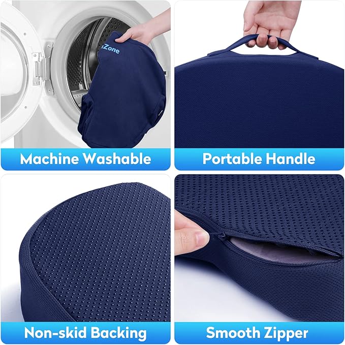 CushZone Office Chair Cushions, Memory Foam Coccyx Cushion - Image 4