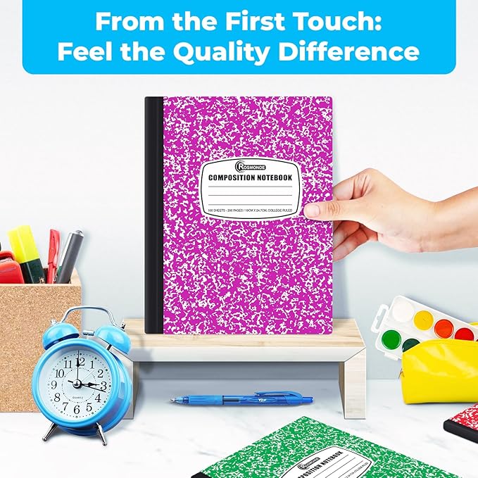 Rosmonde 12 Pack Bulk Composition Notebooks College Ruled, 200 Pages, 9-3/4 x - Image 4