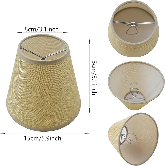 TAaMTYH small lamp shade chandelier shades set of 6，Fabric Lampshade - Image 3