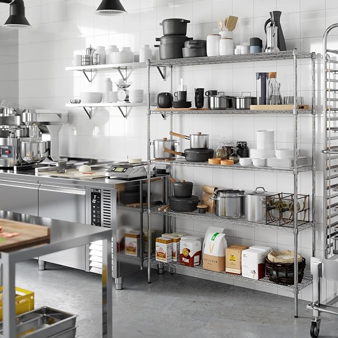 Regal Altair 14" Deep x 54" Wide x 74" Height Wire Shelving Kit | 5-Tier | NSF - Image 6