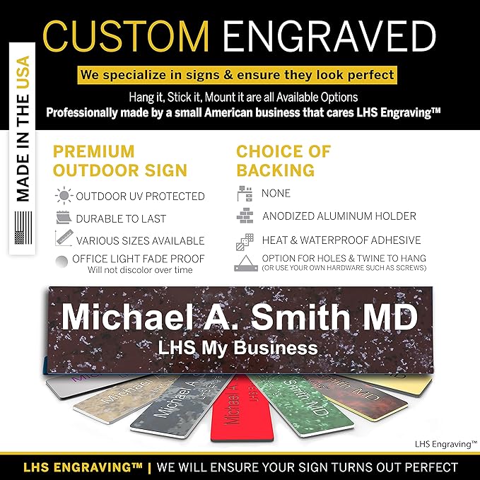 Custom Name Plate with Choice of Mounting - Image 2