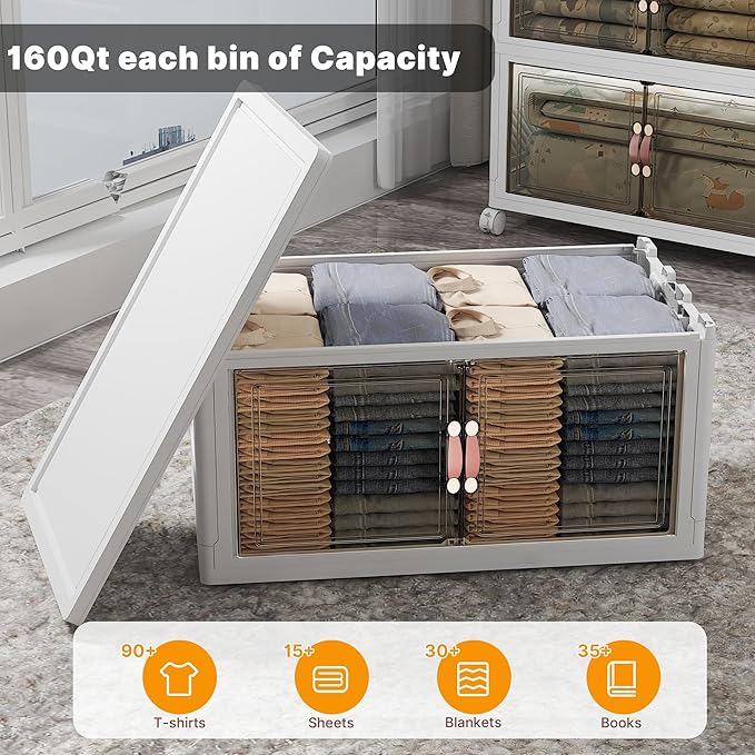 UAMFURI Extra Large Stackable Storage Bins - Image 4
