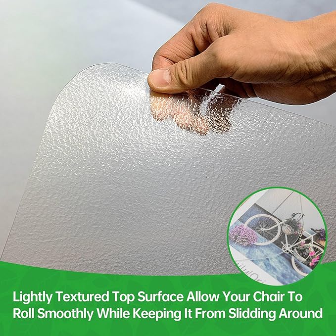 100pointONE Office Chair Mat for Hardwood Floors, Easy Glide Office Mats for - Image 4