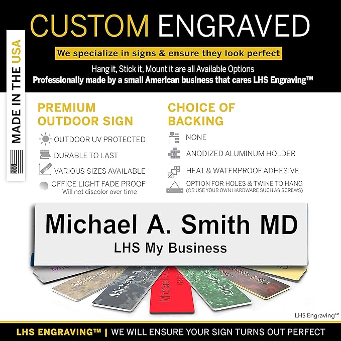 Custom Name Plate with Choice of Mounting - Image 2