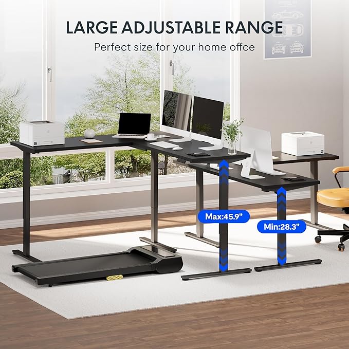FLEXISPOT L Shaped Standing Desk, 63 x 55 Inch Electric Height Adjustable - Image 8