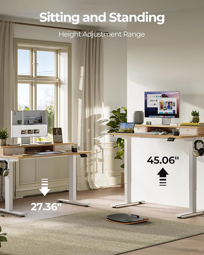 FEZIBO 55 x 24 Inch Height Adjustable Electric Standing Desk - Image 5