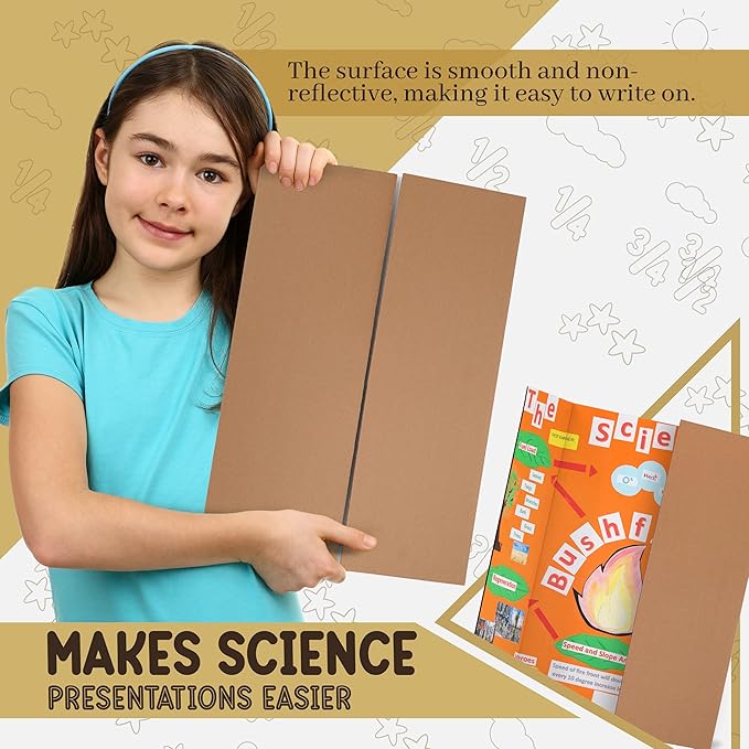 White Trifold Presentation Board 36" x 48" Self-Adhesive Science Subtitles - Image 5