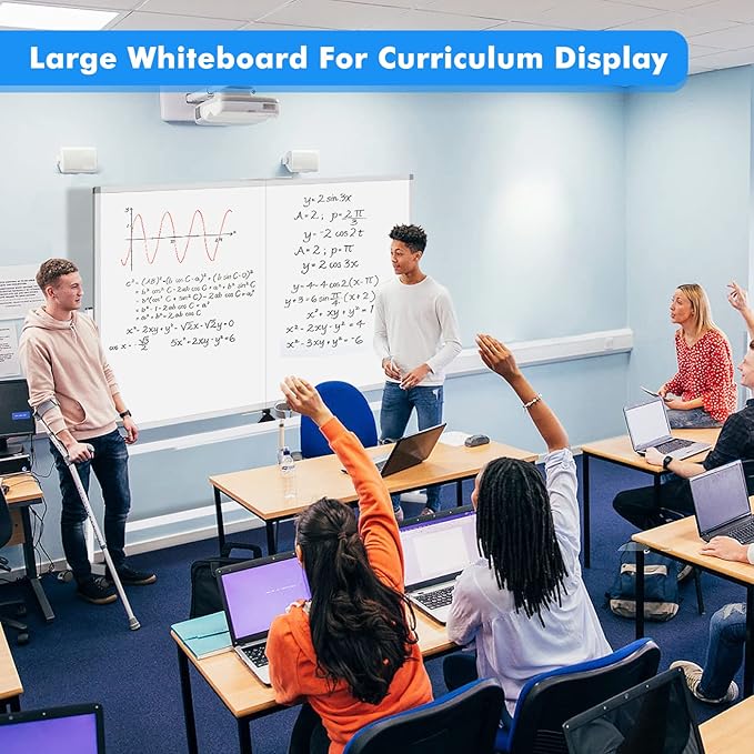 maxtek 60 x 48 Double Sided Rolling Whiteboard, Mobile Whiteboard Magnetic - Image 7