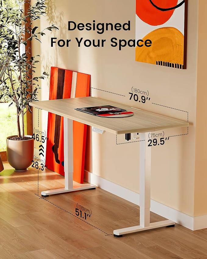ErGear Height Adjustable Electric Standing Desk, 71 x 30 Inches Sit Stand up - Image 9