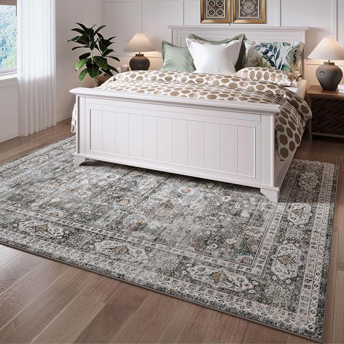 Rugcomf Living Room Rug 6x9 Rug Machine Washable Boho Soft Area Rug Non Slip - Image 5