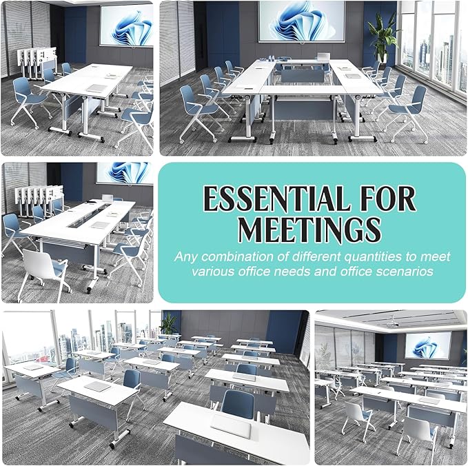 Conference Table, 55.1''Folding Conference Room Table - Image 6