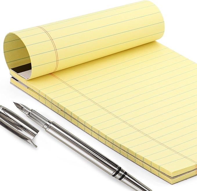Emraw Jr. Legal pad, legal/wide Ruled Writing Pad. Perforated Edge. 5" X 8" - Image 2