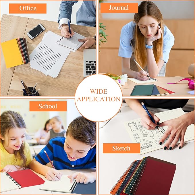 Yahenda 18 Pcs Spiral Notebook Bulk A5 Journal Lined 8.3'' x 5.5'' Writing - Image 5
